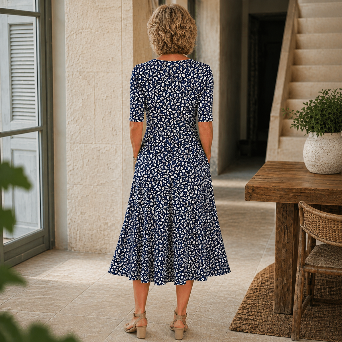 Sarah | Effortless Floral Midi Dress