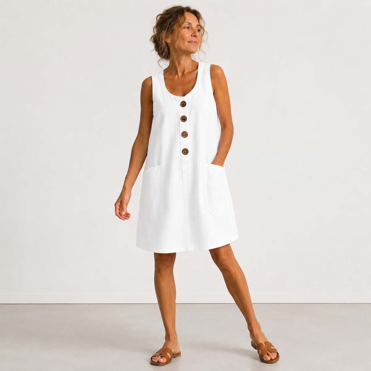 Macey™ - Cotton Linen Summer Dress