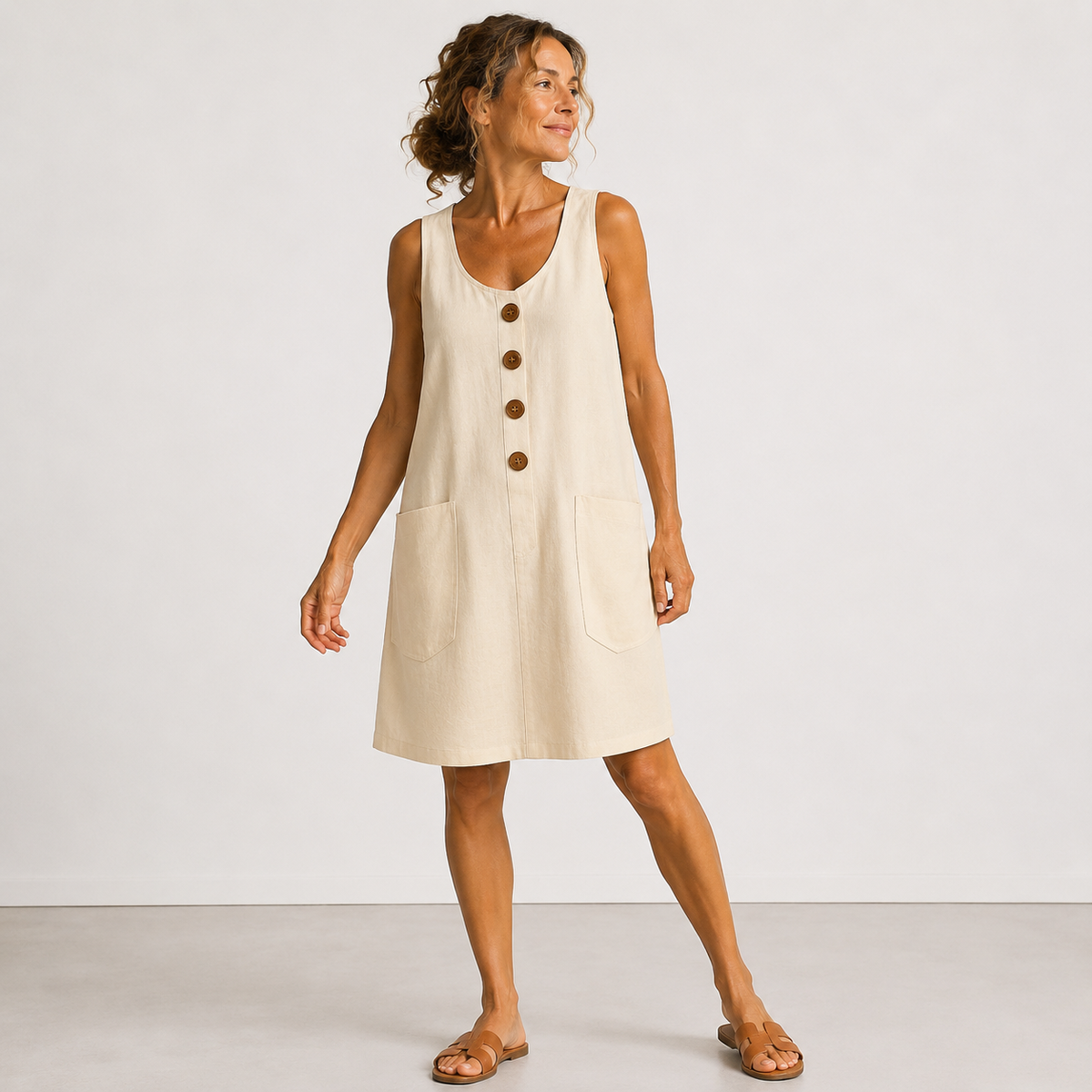 Macey™ - Cotton Linen Summer Dress