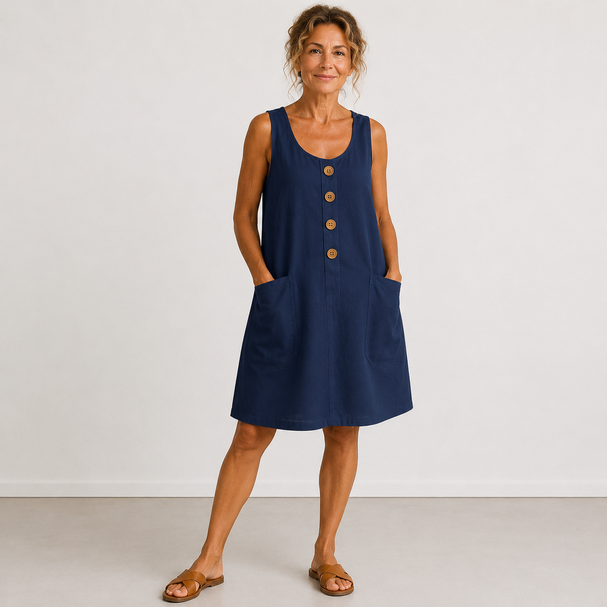 Macey™ - Cotton Linen Summer Dress